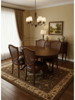 Elegansia Oval Ahşap Masa Takımı