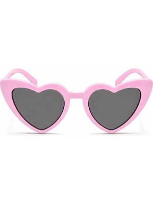 Pileli Store Pilelistore Pembe Retro Kalp Gözlük – 80’ler 90’lar Stil Parti Gözlüğü