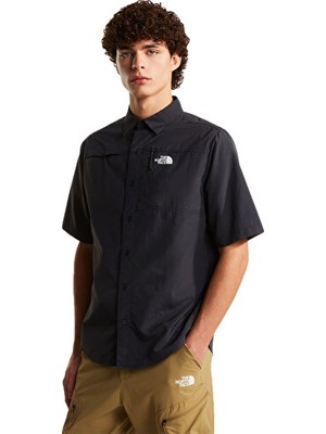 The North Face M Sequoia Short Sleeve Shirt Erkek Outdoor Kısa Kollu Gömlek NF0A8FU6JK31SIYAH