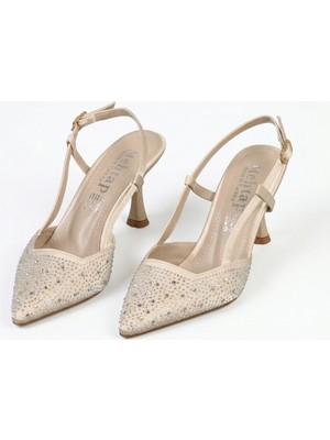 Ayakkabımood 7 cm Taşlı Ince Topuklu Kadın Abiye Ayakkabı