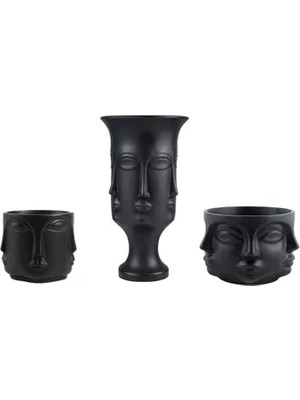 Vivense Adler Saksı Set, Siyah