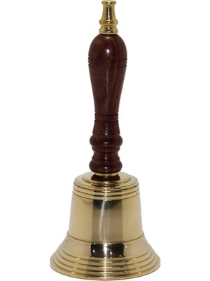 Hayat Store Ahşap Saplı Pirinç Başlıklı El Çanı 6984A