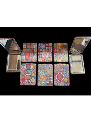 Hayat Store 12'li Büyüteçli Dikdörtgen Cep Aynası Mz