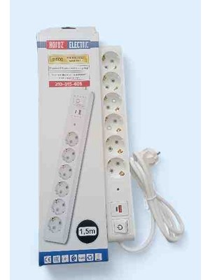Horoz Elektrik 6 Li Akim Korumalı Priz