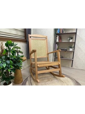 Vivense Veranda Sallanan Sandalye, Naturel Ahşap Ayak