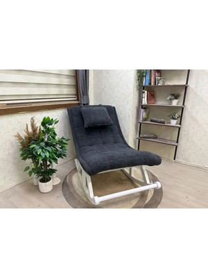 Vivense Miskin Sallanan Sandalye, Teddy Antrasit, Lake Ahşap