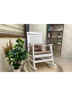 Vivense Veranda Minderli Sallanan Sandalye, Kahverengi, Lake Ayak