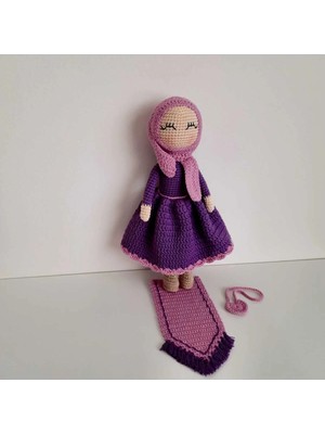 Seccadeli Tesettürlü Kız Amigurumi Organik Oyuncak