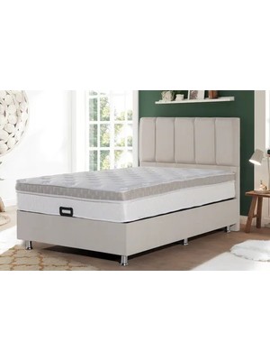 Vivense Miles Baza ve Başlık Seti, Krem, 90X190