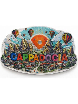 Popüler Sepet Kapadokya Temalı Silikon Buzdolabı Magneti Model 4