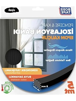 Esranın Dünyası Epdm Kauçuk Pencere ve Kapı Izolasyon Bandı - 5mm x 15MM x 5mt