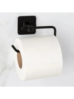 Esranın Dünyası Yapışkanlı Siyah Kare Tuvalet Kağıdı Askısı - Şık ve Pratik