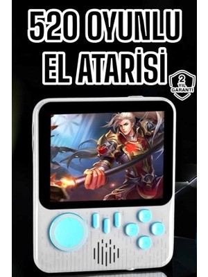 Akinco Mini Atari El Atarisi 3.5 Inç Ekran Çift Konsol 666 Adet Oyun Gameboy El Atarisi