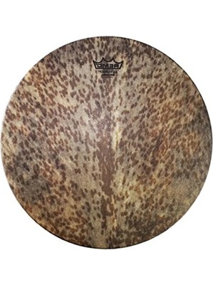 Esranın Dünyası Doğal Deri Djembe 14" - Kahverengi Desenli