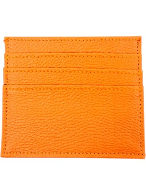 SürLaz Turuncu Kartlık Şans Huzur Refah Vegan Deri Kartlık