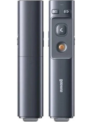 Esranın Dünyası Gri Renkli Kablosuz Sunum Kalemi, Lazer Fonksiyonu ile Pratik Kullanım