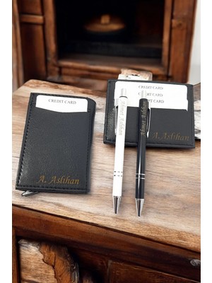 SürLaz Öğretmenler Günü Hediyesi Hediyelik Cüzdan Kartlık Seti Isme Özel Set Kalem Cüzdan Kartlık