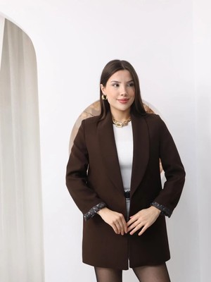 Enter Leopar Astar Detay Blazer Ceket