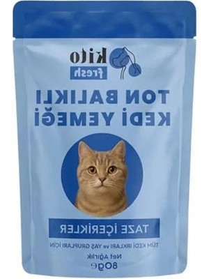 Esranın Dünyası Kito Fresh Ton Balıklı Kedi YEMEĞI%100 Taze Içerikli Mama 80 G