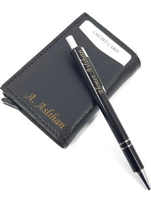 SürLaz Isme Özel Kartlık Cüzdan Set Kalem Isme Özel Tasarım Hediyelik Set Isme Özel