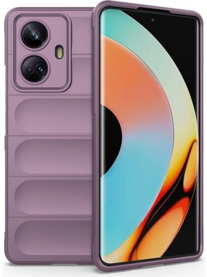 İlkyaz Fashion Realme 10 Pro 5g Kılıf Optimum Silikon - Mor