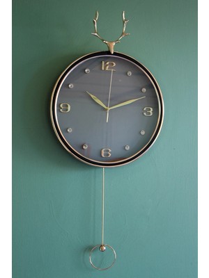 İlkyaz Fashion Geyikli Sarkaçlı Duvar Saati ALK1582