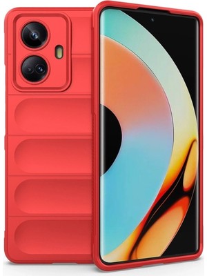 İlkyaz Fashion Realme 10 Pro 5g Kılıf Optimum Silikon - Kırmızı