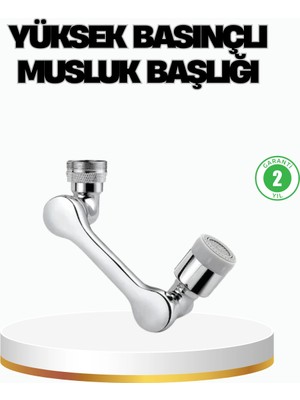 İlkyaz Fashion Üç Segmentli 1080 Derece Musluk Aparatı Esnek Döner Havalandırıcı Pratik Kullanım