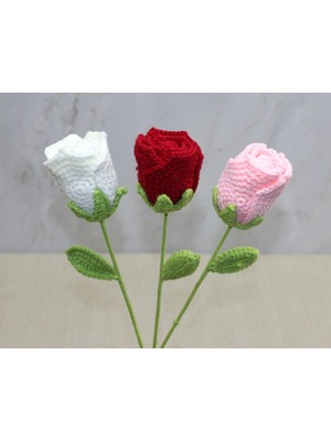 İlkyaz Fashion El Örgüsü Tekli Gül ALK4972