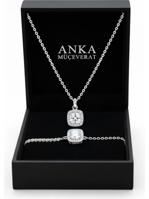 Anka Mücevherat Işıklı Kutuda 925 Ayar Gümüş Baget Set