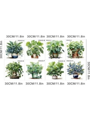 Akinco Tropikal Bitkiler Duvar Stickerı Model A
