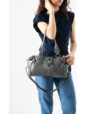 Baginn Y.s.deri Kadın Omuz Çantası Vegan-Suni Deri Çapraz Askılı Postacı Kol Çantası 35*20 cm Kilit Detay