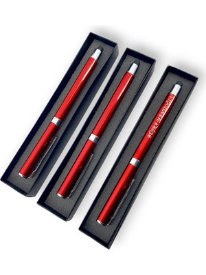 SürLaz Yılbaşı Hediyesi Özel Set 3 Adet Kutulu Isme Özel Touch Pen Tükenmez Kalem Isme Özel Kutusunda