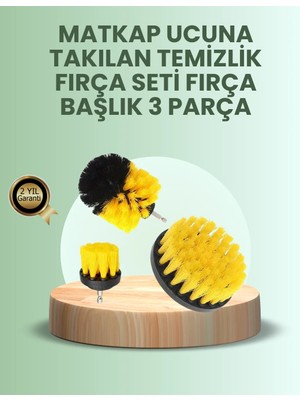 Banyo ve Mutfak Için Matkap Ucu Temizlik Fırçası 3’lü Set