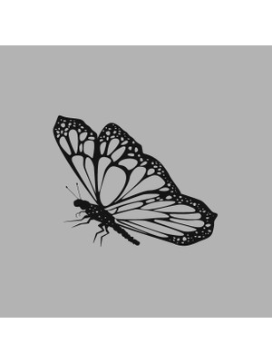 Ahşap Işleme Duvar Süsü- Kelebek - 50 cm x 30 cm