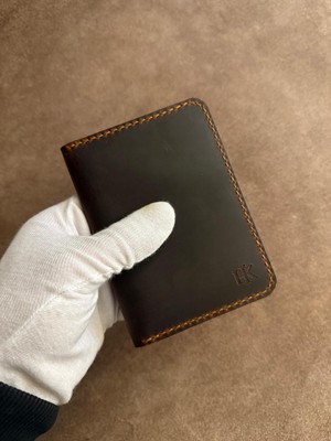 HATKA Leather Craft El Yapımı Hakiki Deri Pasaport Kılıfı
