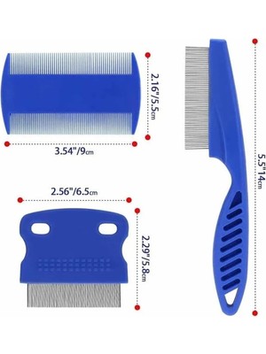 Evcil Hayvan Tarak Seti 4'lü Bit Tarağı Ked Köpek Tüyüne Uygun