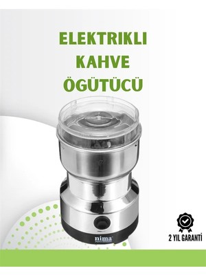 Fiberliz Kahve ve Baharat Değirmeni | Kompakt, Hafif, Hızlı Öğütme, Şeffaf Kapaklı, Kolay Kullanım