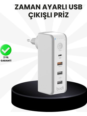 Fiberliz Akıllı Zaman Ayarlı Şarj Cihazı Güvenli ve Enerji Tasarruflu