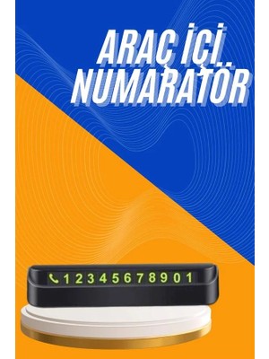 Fiberliz Tüm Araçlara Uyumlu Araç Içi Park Numaratör Oto Araç Numaratör