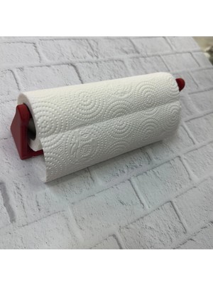 Fiberliz Kırmızı Peçete Askısı Mutfak Duvar Tipi Peçetelik Organizer