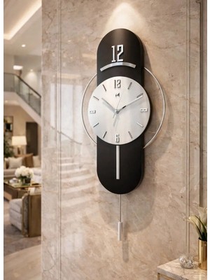 MetaQuartz Aksesuar E x C L U S I V E (Çok Satan) - Milano (Lacivert )  Metal Duvar Saati