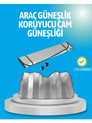 Fiberliz Gelişmiş Yansıtıcılı Katlanabilir Araç Güneşliği – Alüminyum &amp; Süngerli Izolasyon Teknolojisi