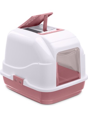 İmac Hnrlishp Imac Easy Cat Kapalı  Tuvaleti Pembe/beyaz 50X40X40CM