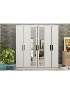 Vivense Favorite Aynalı Gardırop, 6 Kapaklı, Gm 081