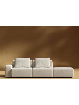 Vivense Kaye Sol Köşe Koltuk Takımı, Beyaz