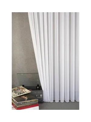 Vivense Massarelli Giber Tül Perde, Pilesiz, Beyaz, 100X260
