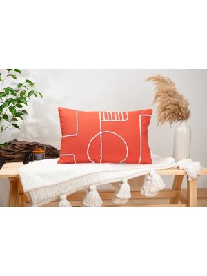 Vivense Dfn Home Fıeld Kırlent , Kırmızı, 30X50