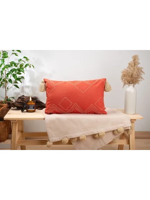 Vivense Dfn Home Tıle Kırlent, Kırmızı