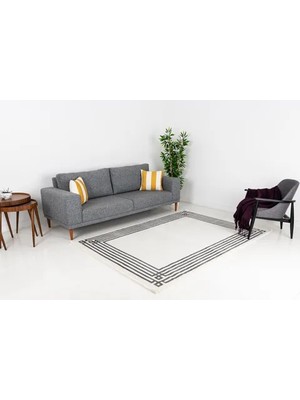 Vivense Life Makine Halısı 6101, Saçaklı, Krem, 120X180